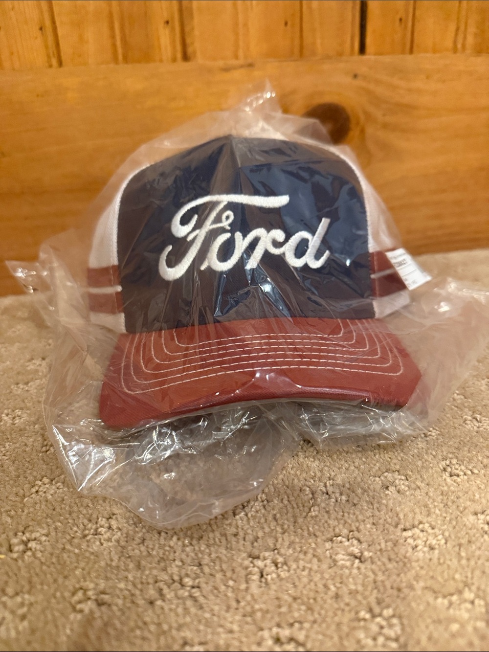 Ford Two-Tone Navy and Rust Trucker Cap